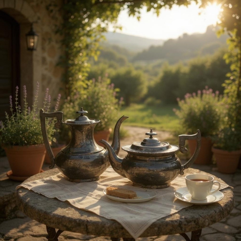 1930s silver teapot and coffee pot, by Viners Ltd, Sheffield, 1931, gross 44 oz.